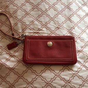 Red Coach wristlet